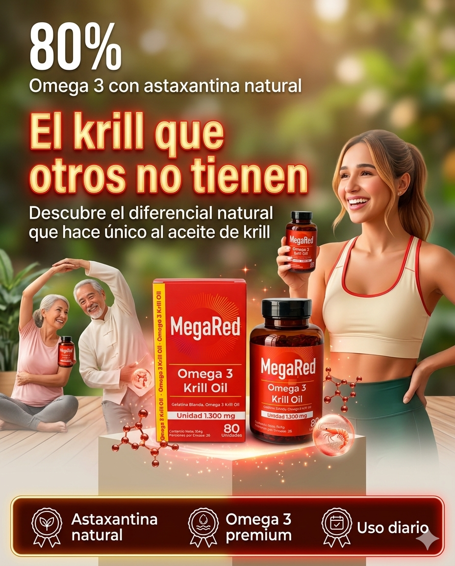 MEGARED OMEGA 3 KRILL OIL 1300 MG – 80 CÁPSULAS