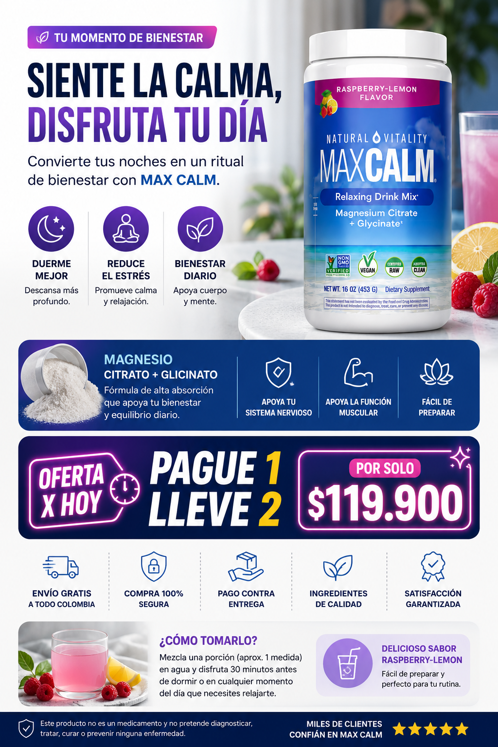 MaxCalm® Desconecta del ruido del día y disfruta tu momento de calma